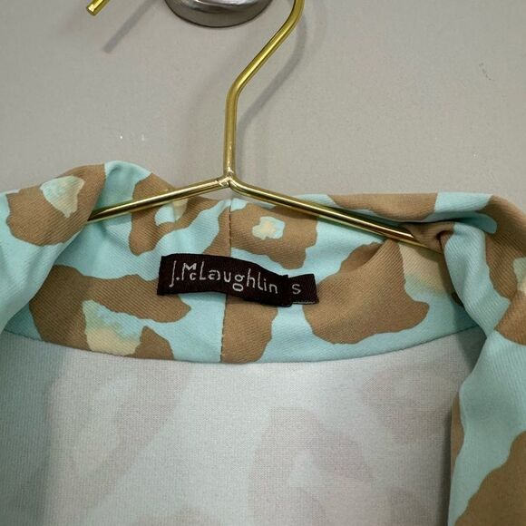 I McLaughlin Leopard Print 3/4 sleeve Faux Wrap Dress - Picture 2 of 4